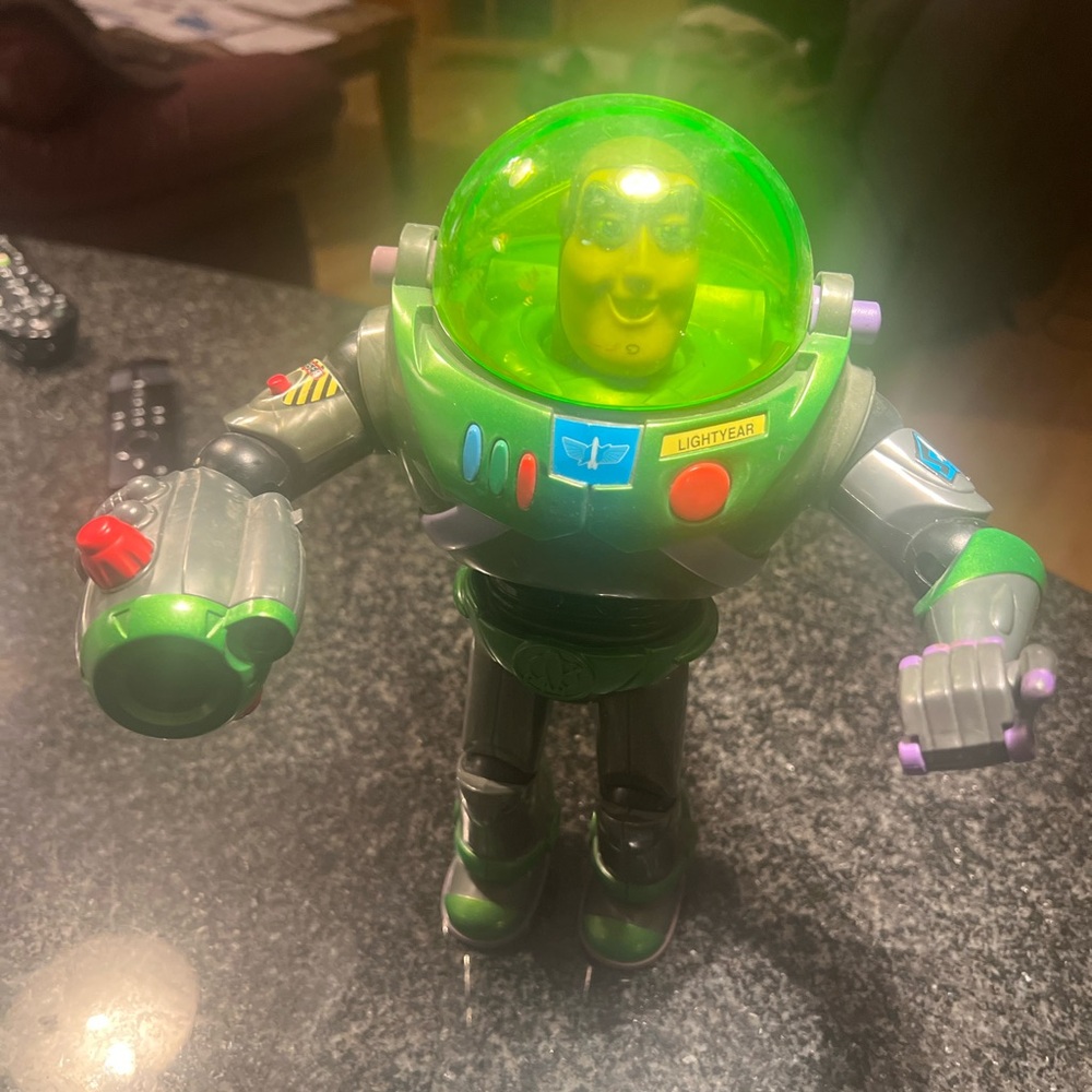 Buzz Lightyear Action Figure with Green and Silver Suit - Picture 2 of 3